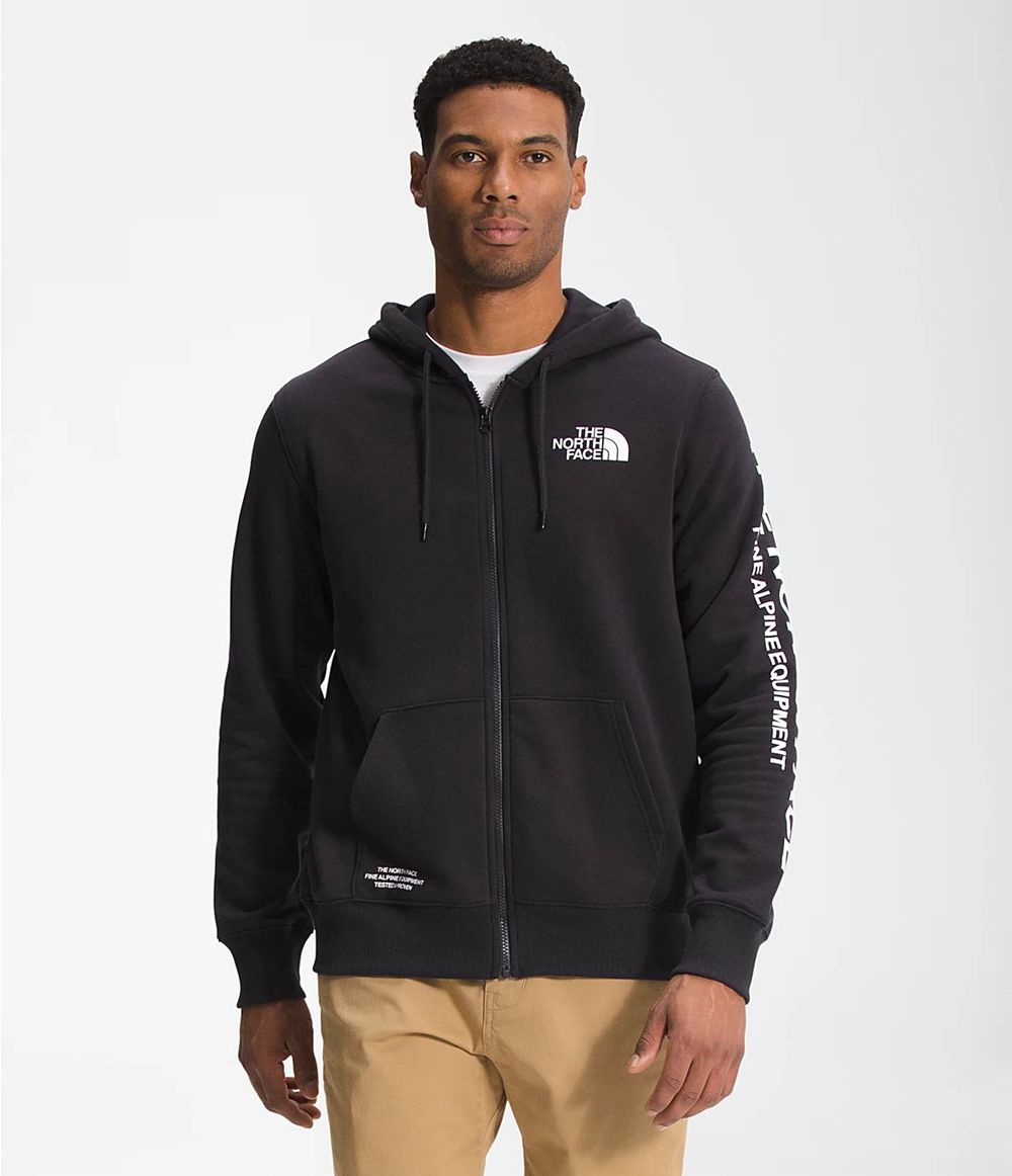 The North Face Brand Proud Full Zip Kapuzenpullover Herren - Schwarz CH-917PYIU